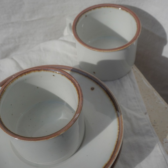 Dansk Other - dansk brown mid center modern mist teacup saucer